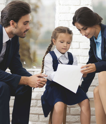 Family law attorney assisting client in Durban